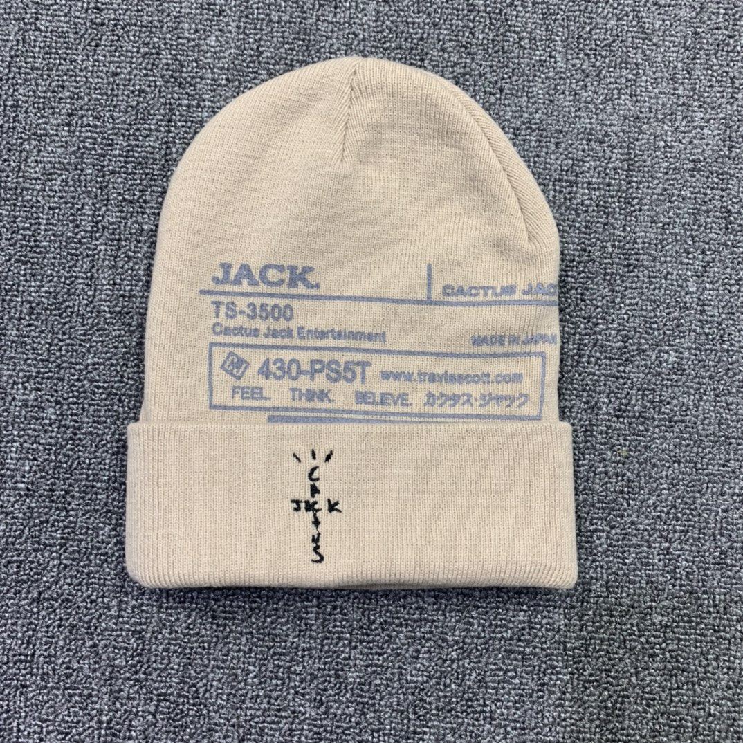 travisscottpssystembeaniehat针织刺绣印花毛线帽子