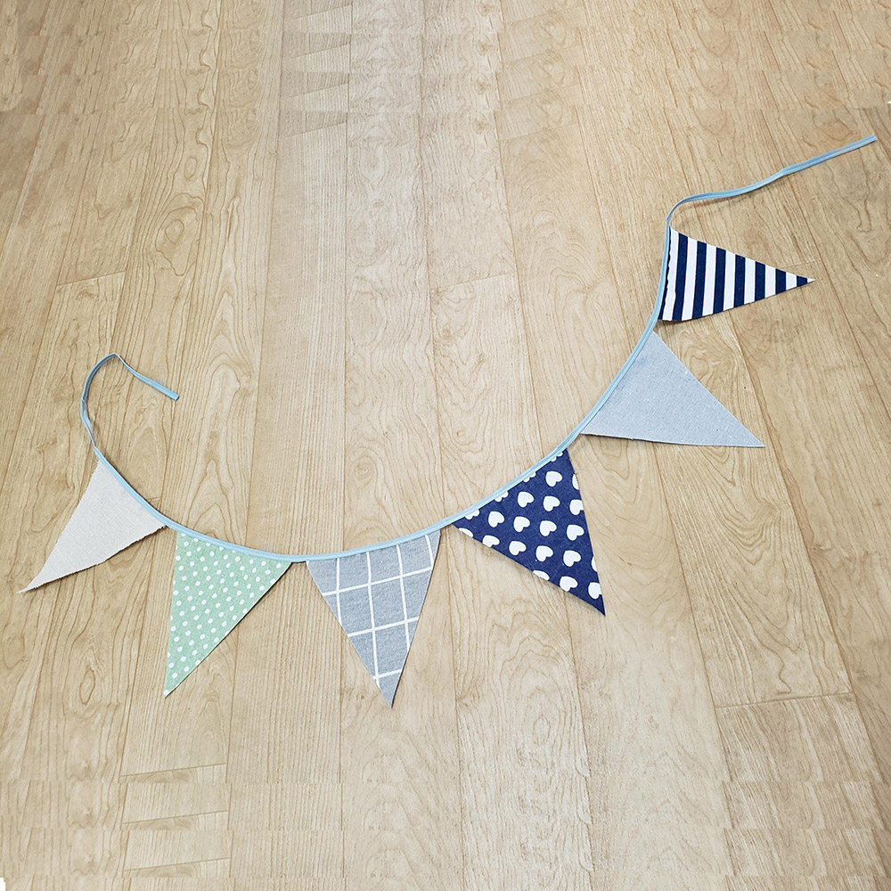 布彩旗 北欧ins布艺装饰三角旗复古棉麻小旗子装扮挂串旗墙饰壁饰