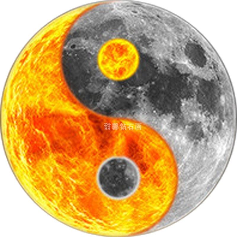 diy方钻满钻钻石道教道家圆形阴阳太极太极图钻石绣