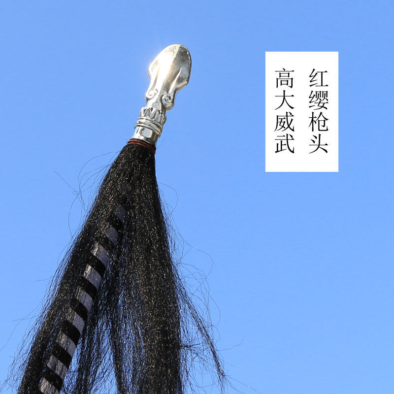 戏剧新款舞台表演道具京剧刀马旦单双枪红缨枪戏曲用品红色花枪