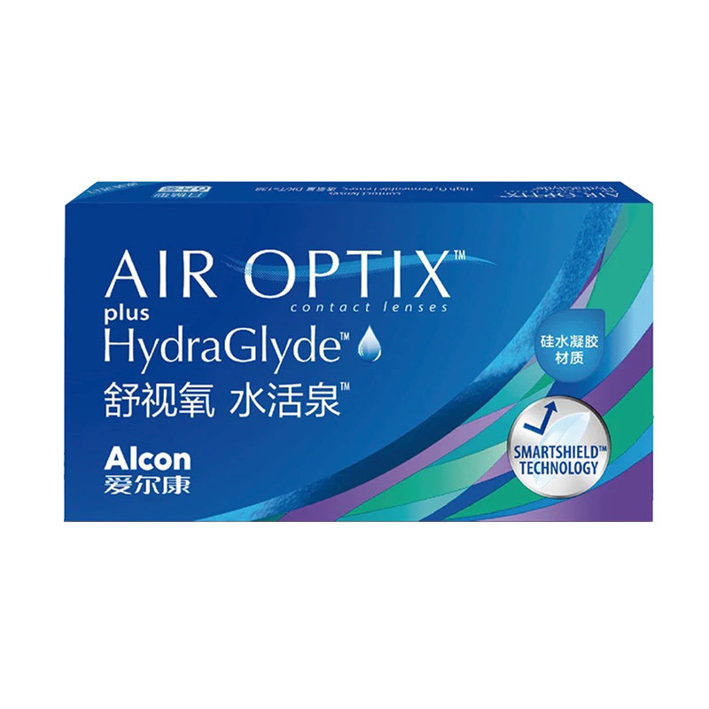 爱尔康视康隐形眼镜近视硅水凝胶3片月抛盒活泉透明国际隐形眼镜