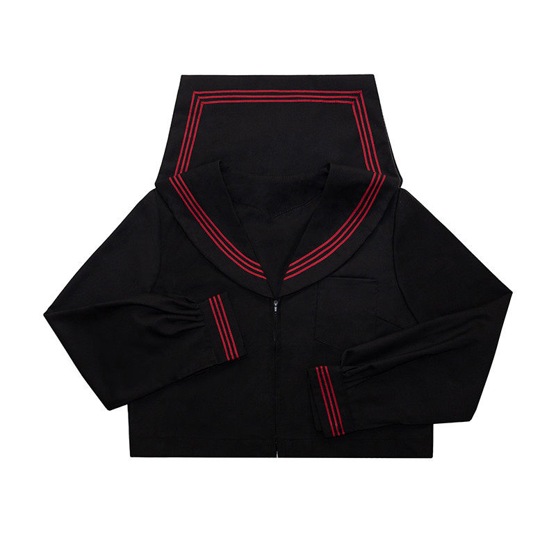 黑红水手学生日本学日本中间长裙不良制服jk学生校服