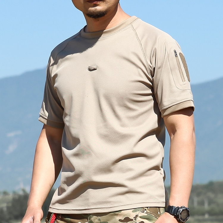 夏季T恤男户外运动战术速干透气军迷加大码舒适圆领短袖体能训练