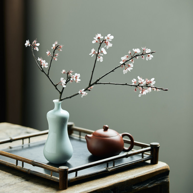 花瓶小花梵悦影青仿宋古风桌面摆件创意花插花瓶