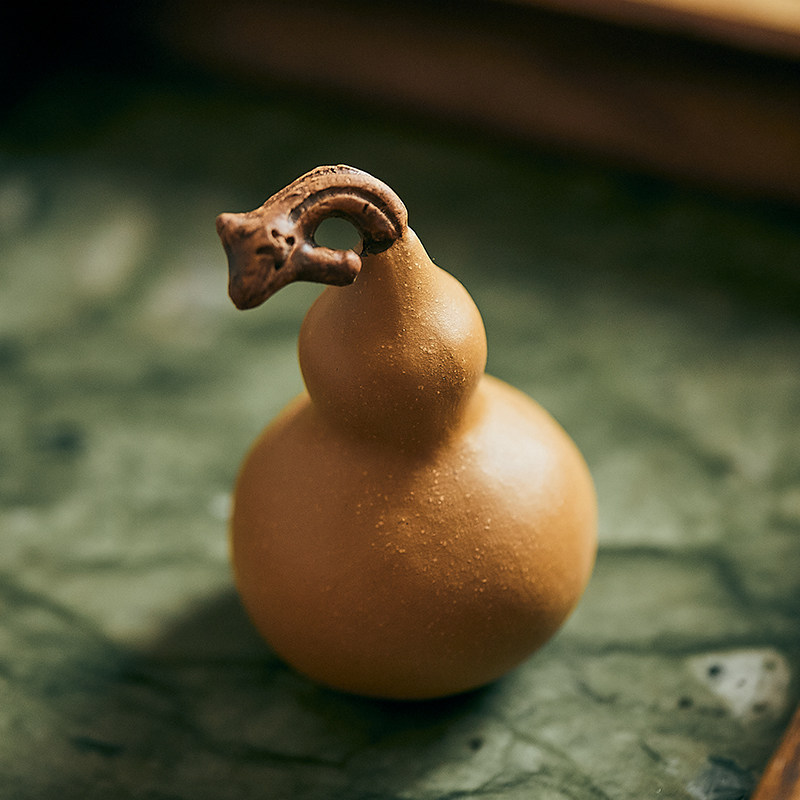 茶宠梵悦创意精品紫砂葫芦手工柿子唯美文艺茶宠摆件
