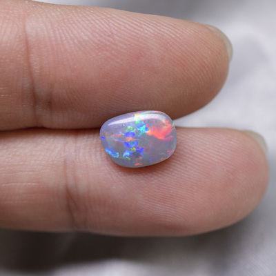 欧泊石/澳宝1.31克拉澳洲天然半黑欧泊定制彩宝戒面吊坠裸石