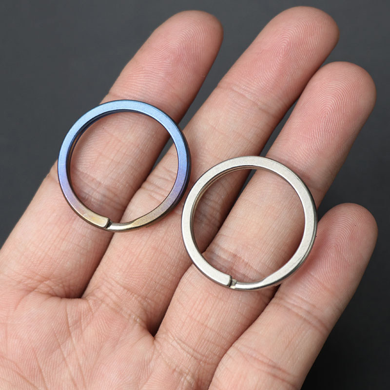 扣环钥匙纯钛钥匙圈圈环钛合金圆环扁圈edc快挂挂扣