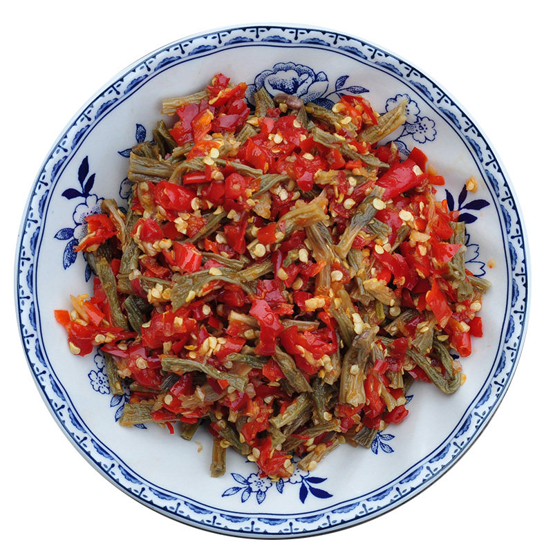 2瓶装干豆角酸豆角包邮湖南特产农家自制罐装开胃菜下饭菜小包装