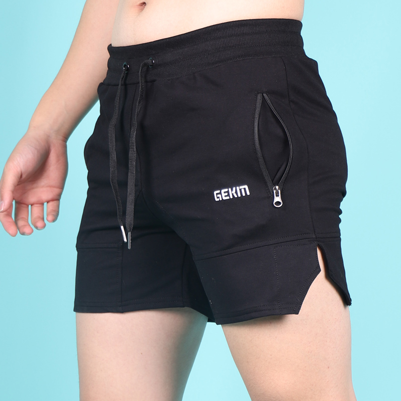 运动休闲健身短裤男潮流三分训练棉纯棉家居居家黑色夏季夏天裤子