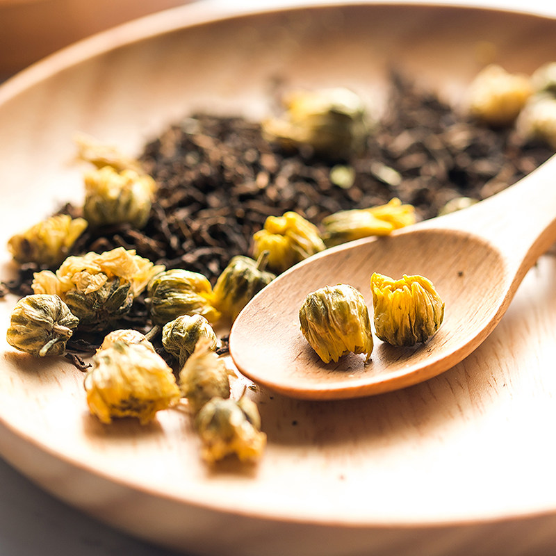 东茶雅韵菊花普洱茶叶原叶三角立体茶包熟茶花草茶袋泡茶10包入