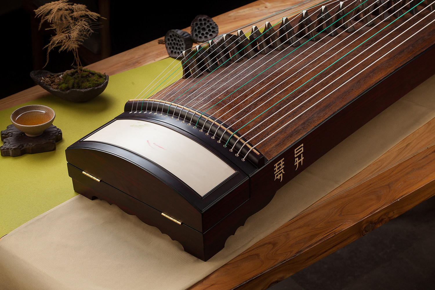 演奏琴升乐器古筝qsl163锦鲤专业初学考级收藏古筝