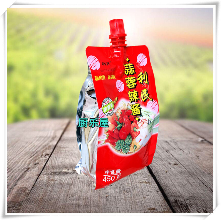 天津利民蒜蓉辣酱450g3辣椒烧烤调味烤肉调料辣椒酱