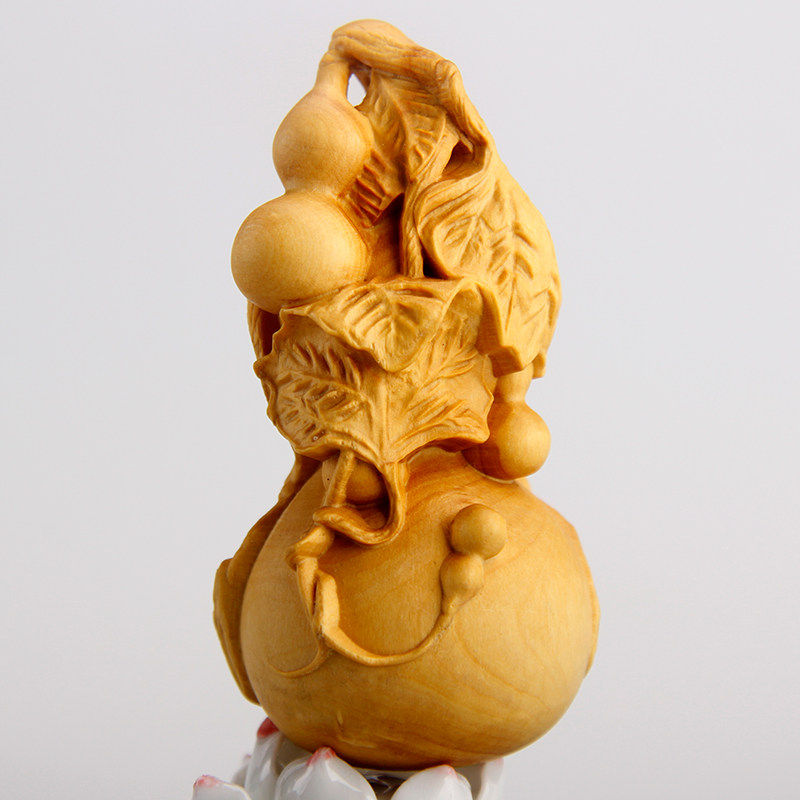 汽车黄杨木雕把玩摆件满堂葫芦手把挂件送礼木雕