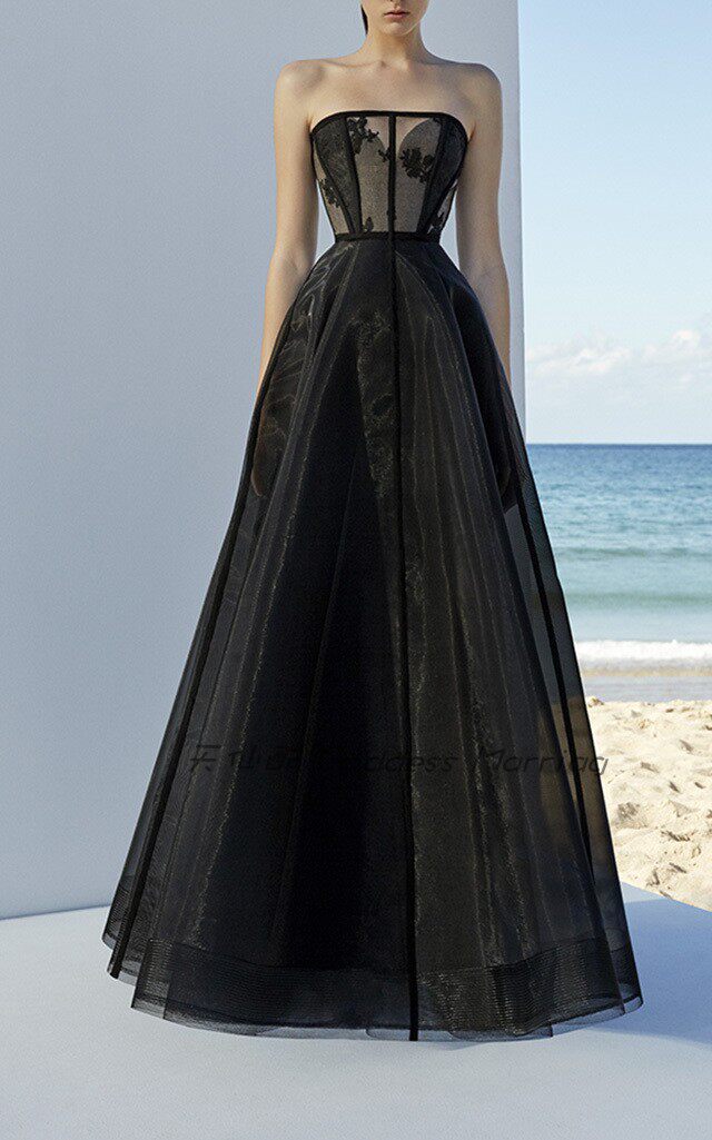 高端大气2021新款主持人显瘦晚礼服