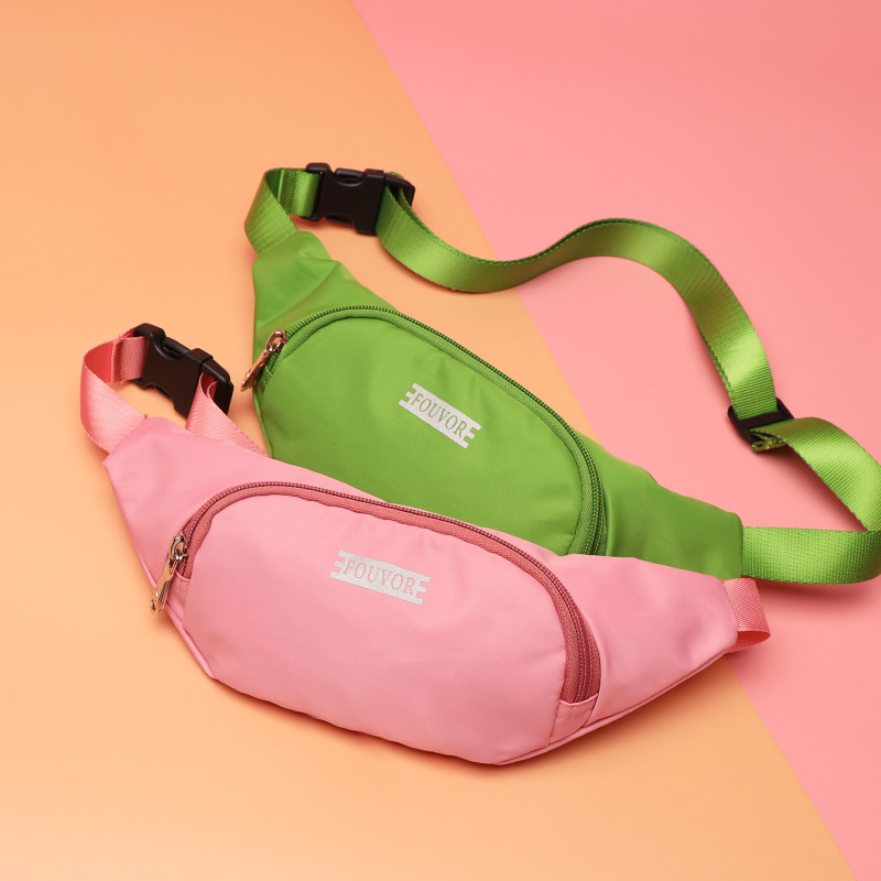 时尚运动腰包女2022夏季新款斜挎包帆布迷你胸包休闲通用款女包