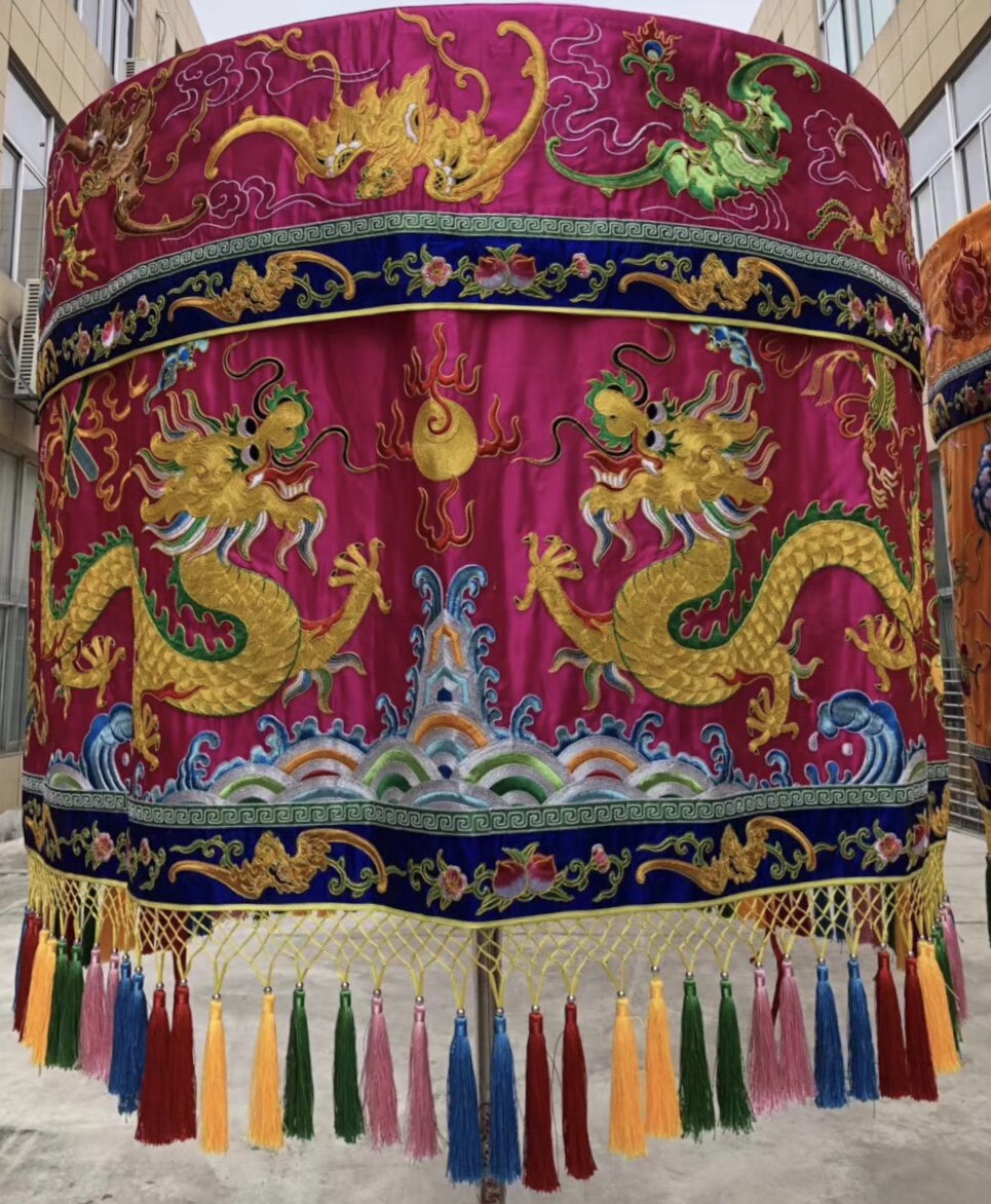宝盖庄严品幢幡殿堂装饰法会迎请法师加厚贡缎盘刺绣