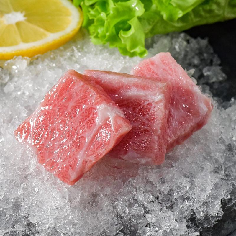 蓝旗大腹金枪鱼刺300g大脂大腩大肥o-toro超低温金枪鱼