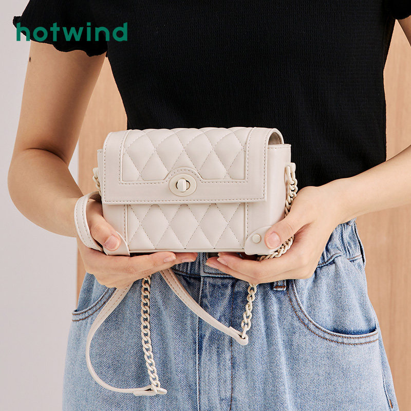 hotwind/热风女包2020年秋季新款女士小香风百搭单肩斜挎包潮包包