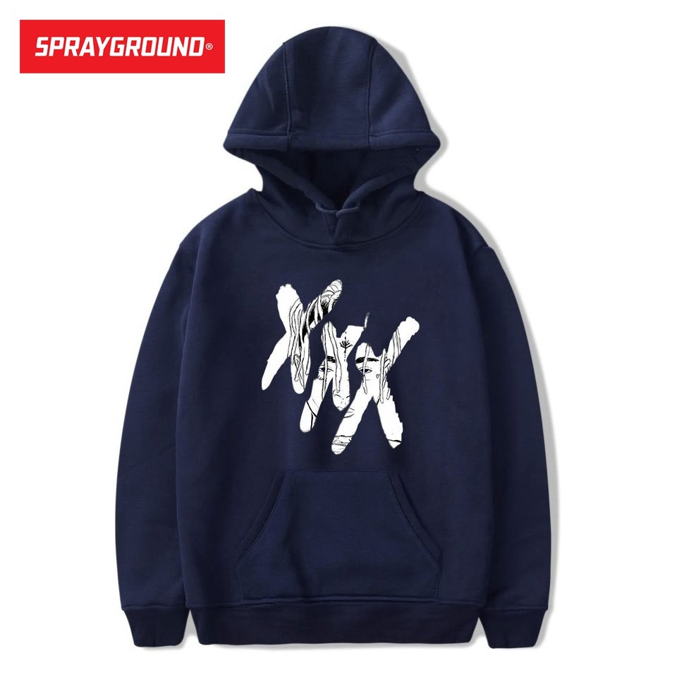 sprayground卫衣男青少年学生圆领印花运动连帽外套潮牌卫衣