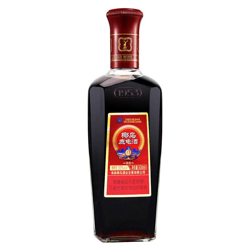 椰岛鹿龟500ml父母亲长辈养生养生保健保健酒经典33度养生配制酒