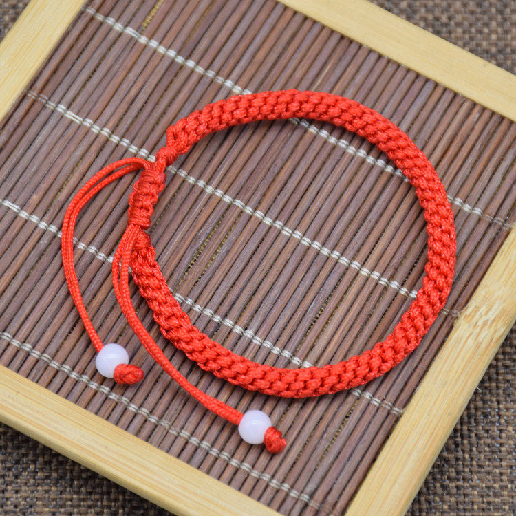 手链民族手工线全四股红绳特色玉米五彩编织绳