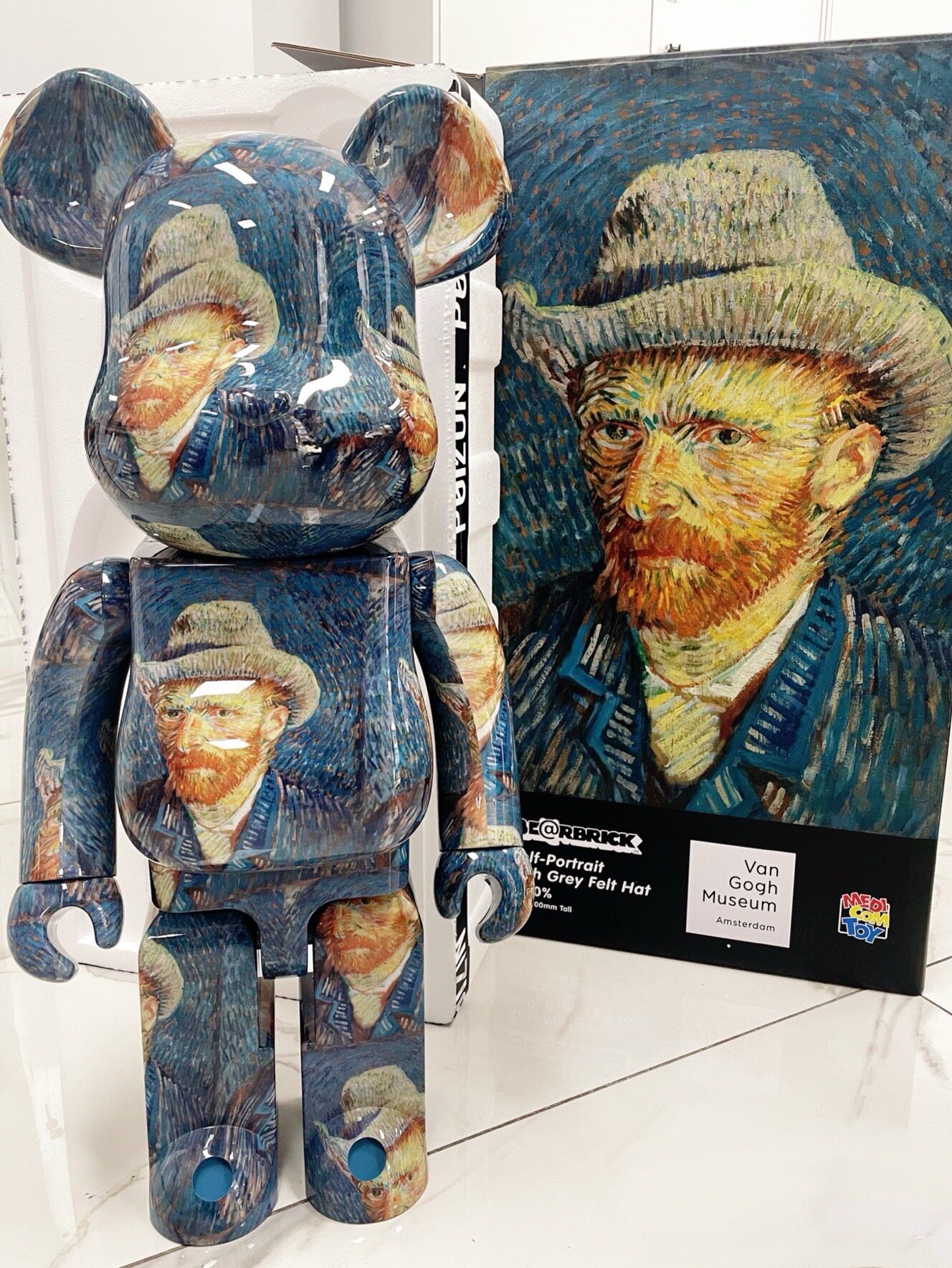 梵高bearbrick1000自画像vangogh博物馆100400潮玩盲盒