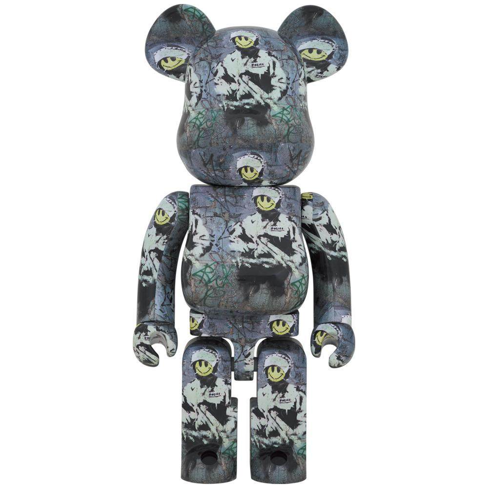 bearbrick班克banksyriotcop防暴警察1000潮玩盲盒