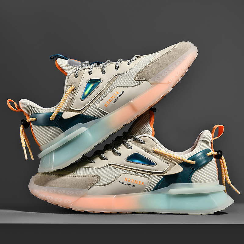 回力男鞋秋季透气2021新款果冻底潮牌联名爆款跑步鞋子潮鞋老爹鞋