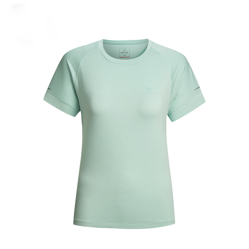 诺诗兰速干衣女士春夏排汗薄款快干弹力健身跑步圆领透气短袖T恤