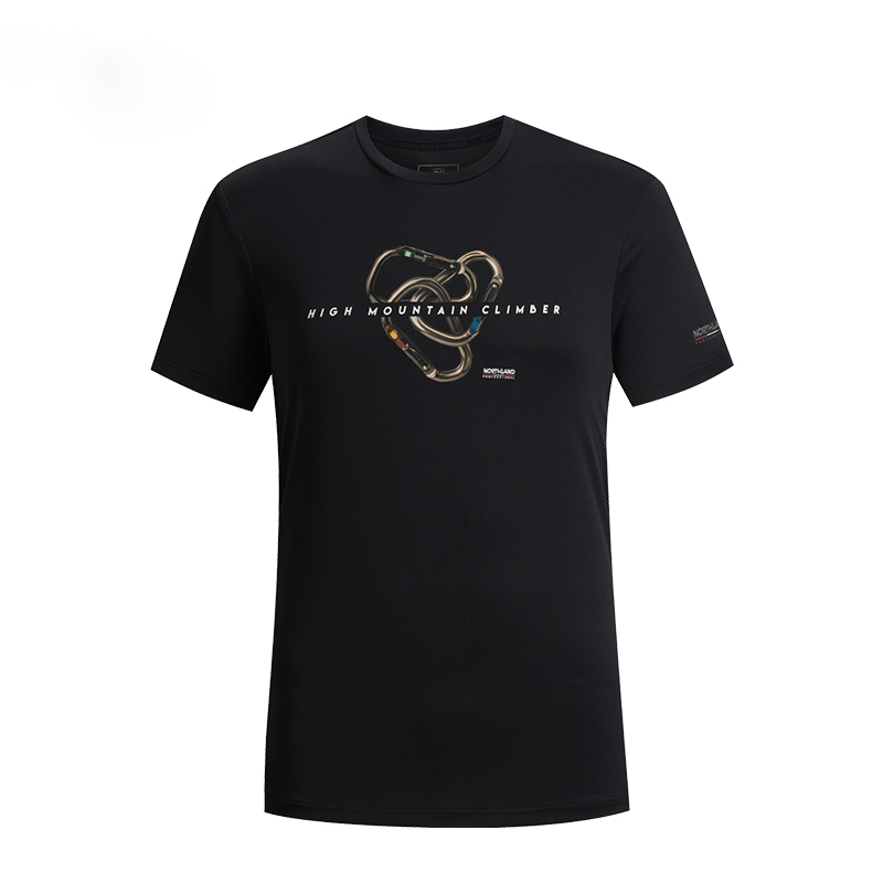 诺诗兰速干衣男夏排汗薄款快干健身跑步弹力圆领透气运动短袖T恤