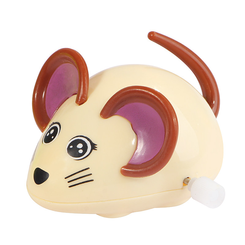 儿童宝宝发条小老鼠动物爬行卡通益智玩具0123岁会跑发条玩具