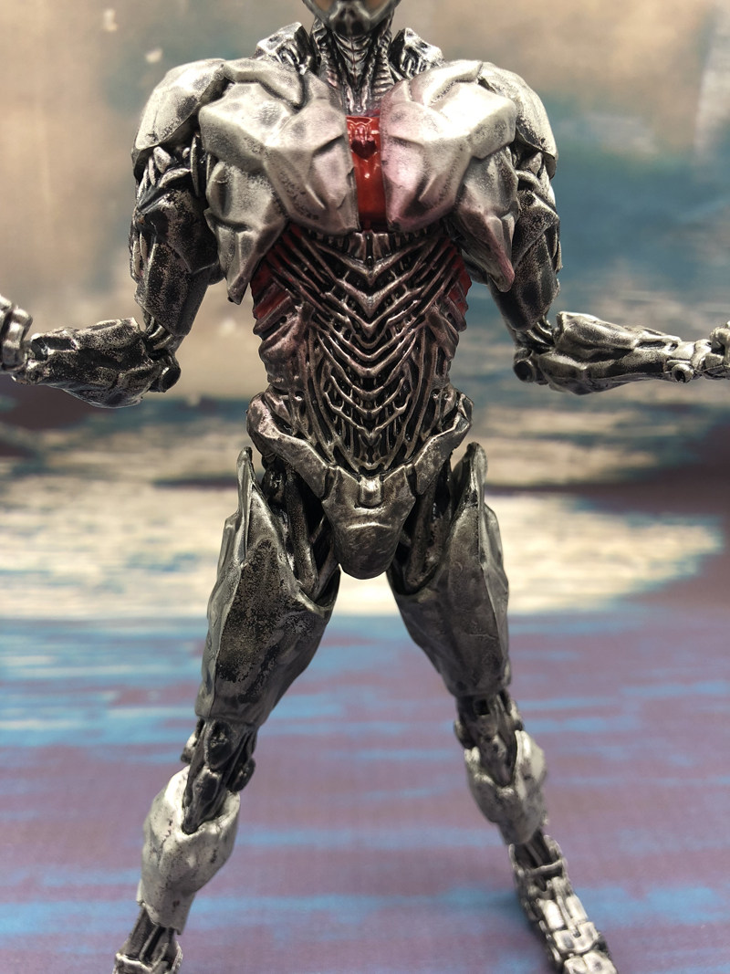 dc漫画正义联盟钢骨机械cyborg钢铁生化电子潮玩盲盒