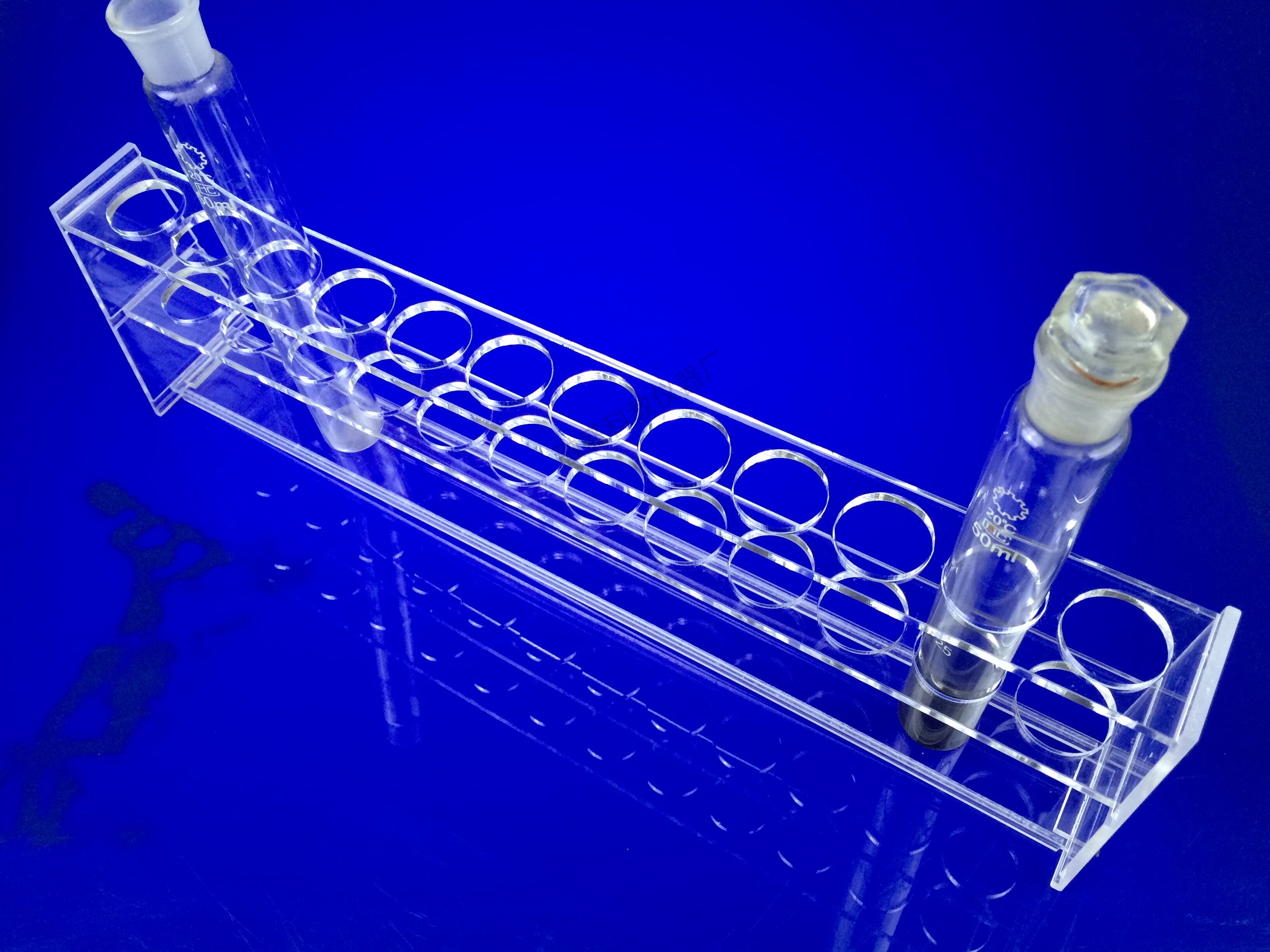 比色管架融盛优品有机玻璃50ml12实验用品26mm教学仪器