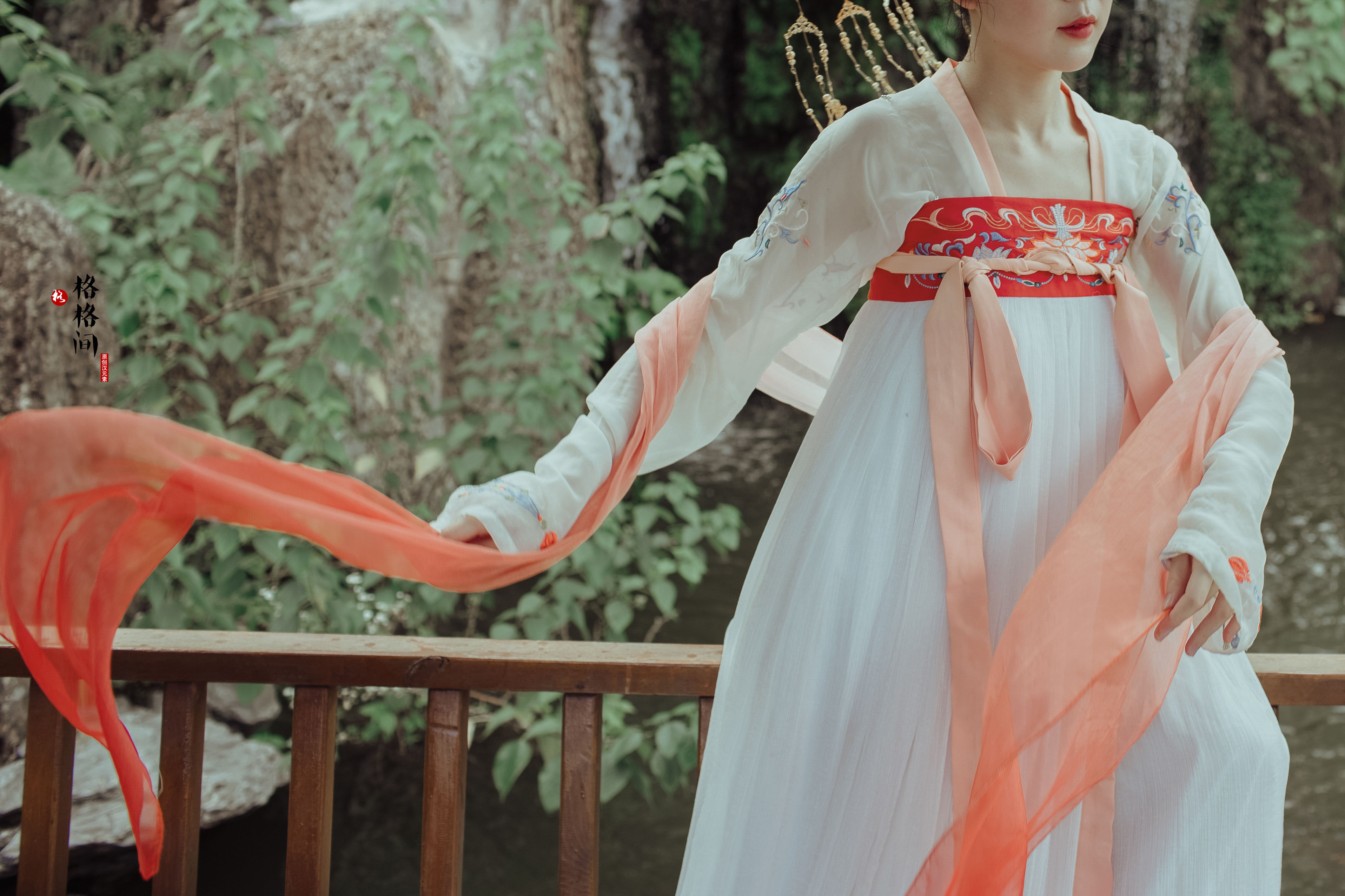 渐变锦丝幻色披帛女汉服超仙舞蹈飘带百搭唐风龙母夏季仙女