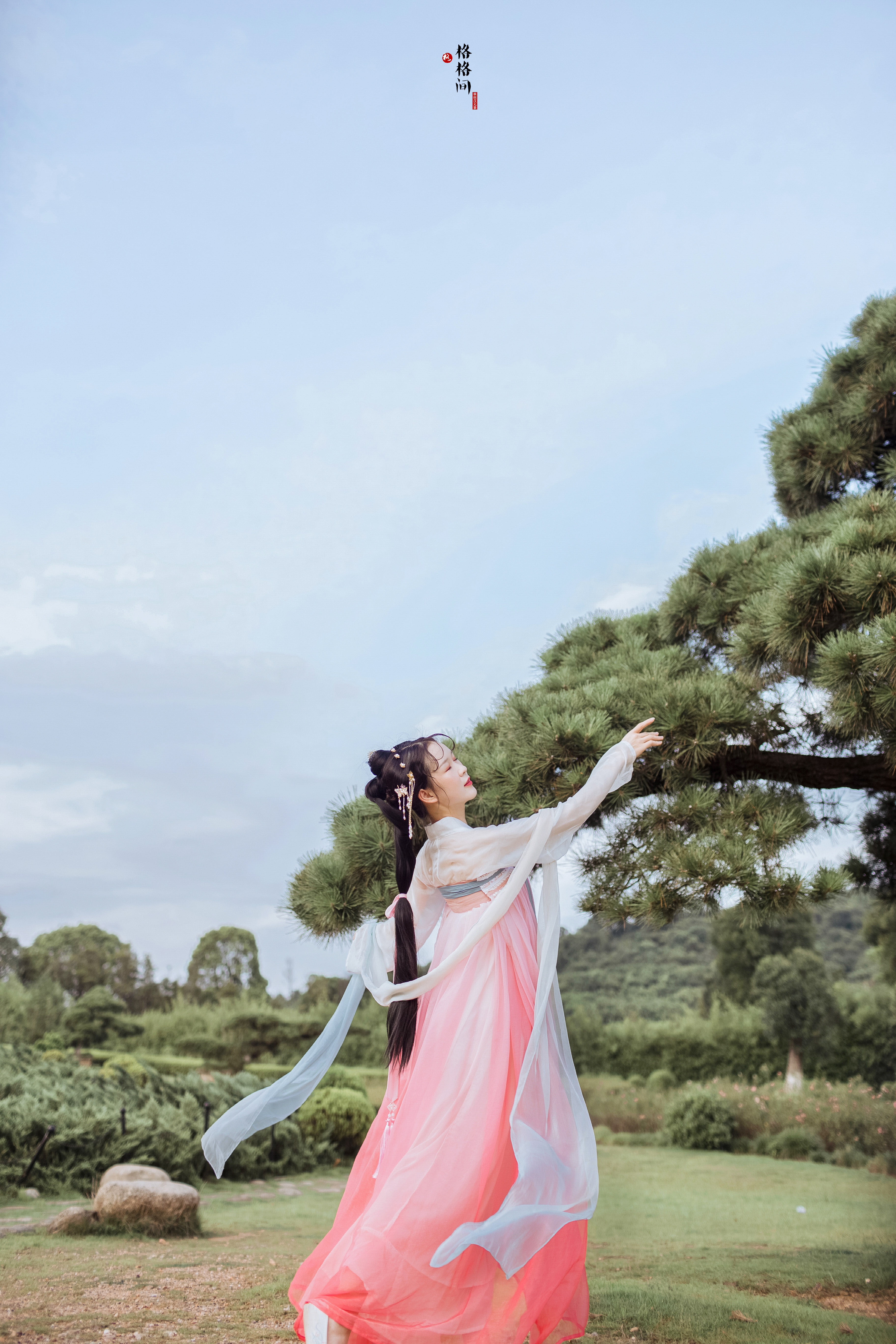 渐变锦丝幻色披帛女汉服超仙舞蹈飘带百搭唐风龙母夏季仙女