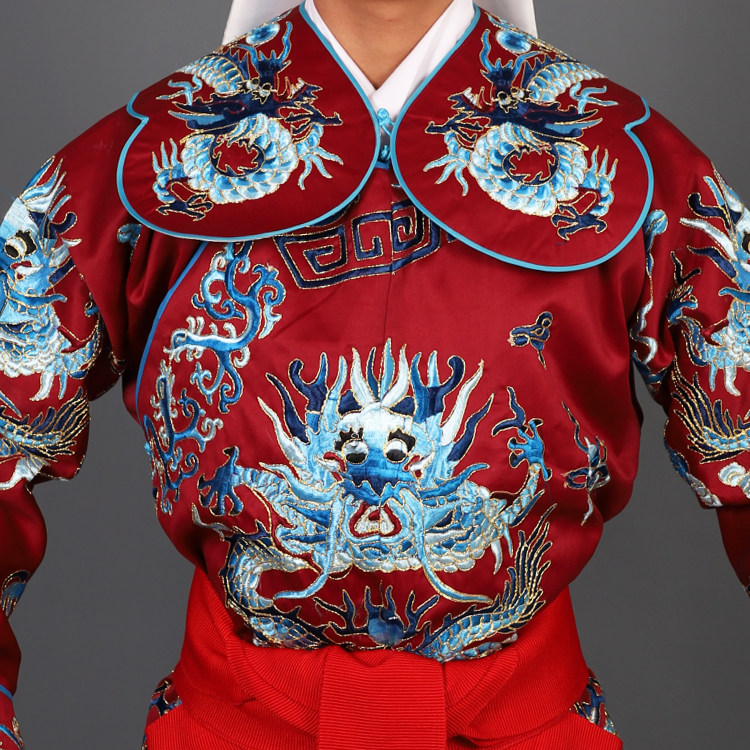 戏曲龙箭衣京剧龙剑戏装武生剑袖花脸小生武将民族服装