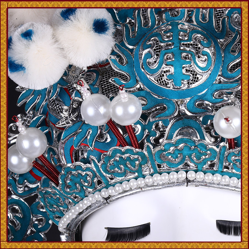 戏剧豫剧黄梅戏武将武生赵云罗成点稠头盔头饰头饰