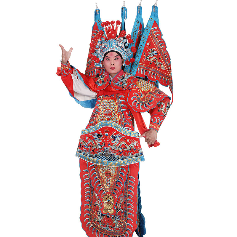 武生男大戏曲京剧豫剧服装将军电男民族服装