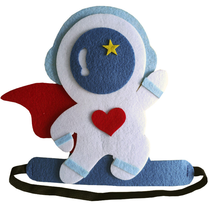 航空主题头饰宇航员帽子火箭太空星球头套面具头饰