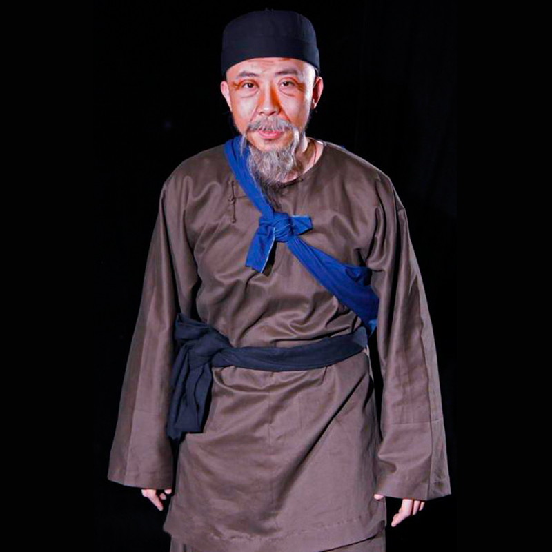 古装清朝农民男士民国长衫长袍老百姓民族服装