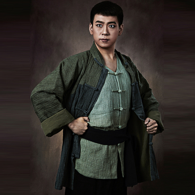 群演古装民国男长衫长袍相声服大褂古装民国棉麻农民装土匪古装