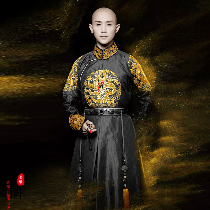 古装影视清朝男士阿哥王爷服满满族贝勒皇帝民族服装