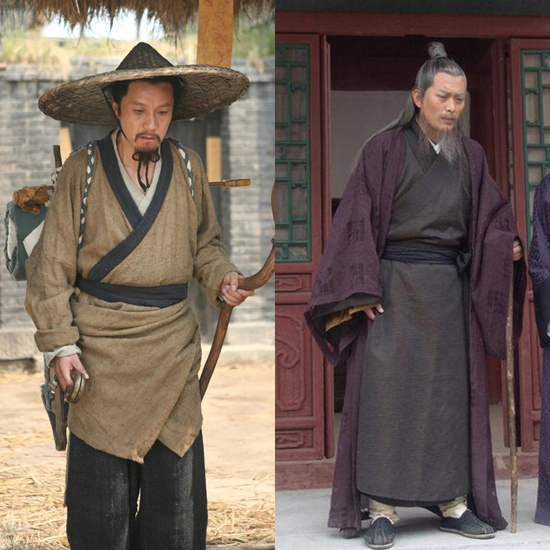 古装影视棉麻老者农民古代郎中医生男汉服群民族服装