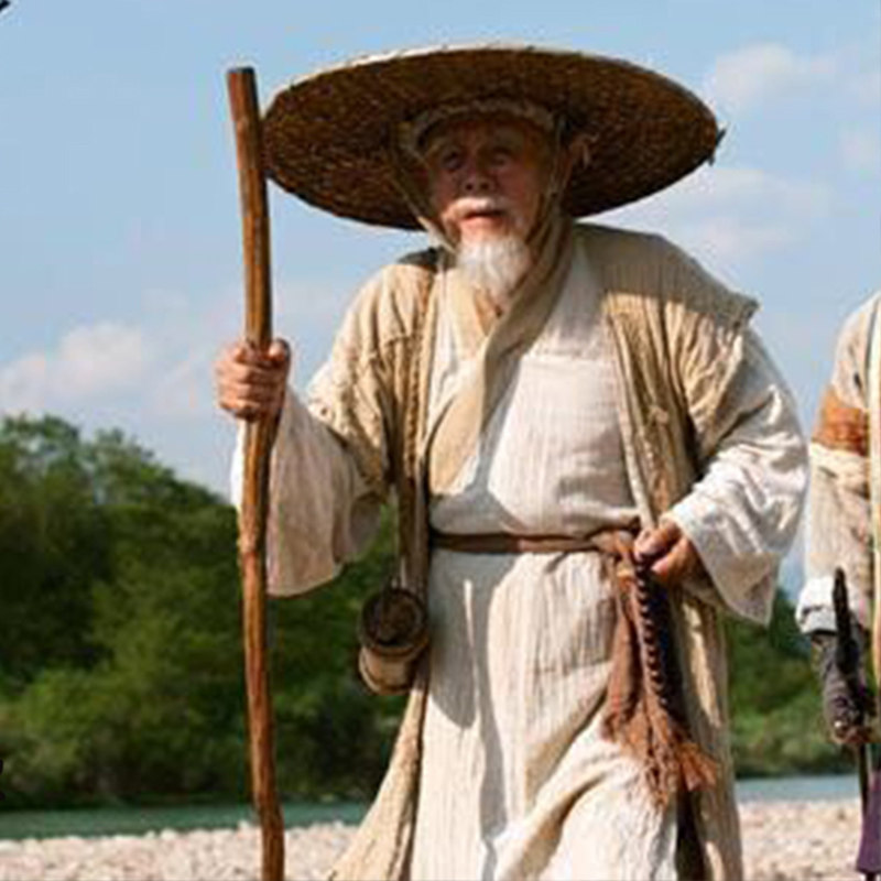 古装影视装男汉服群武侠侠客客服棉麻渔民老人民族服装