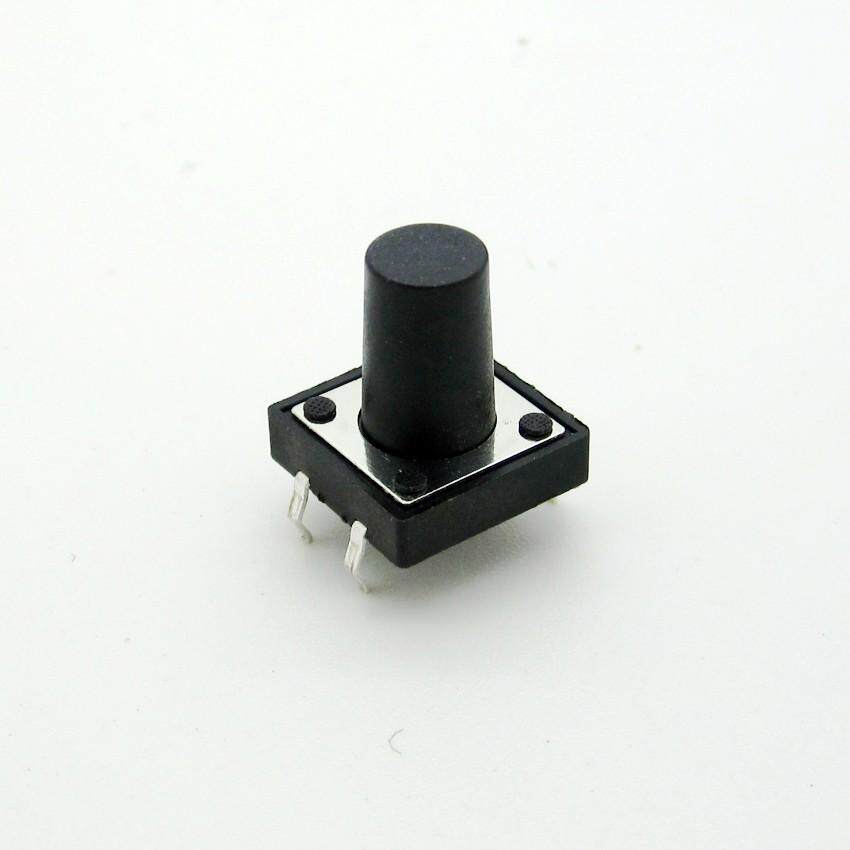 开关点动复位14mm轻触直插立式4脚进口弹片开关