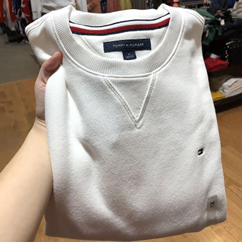 北美代购Tommy Hilfiger汤米男装秋冬长袖外套圆领纯色打底衫卫衣