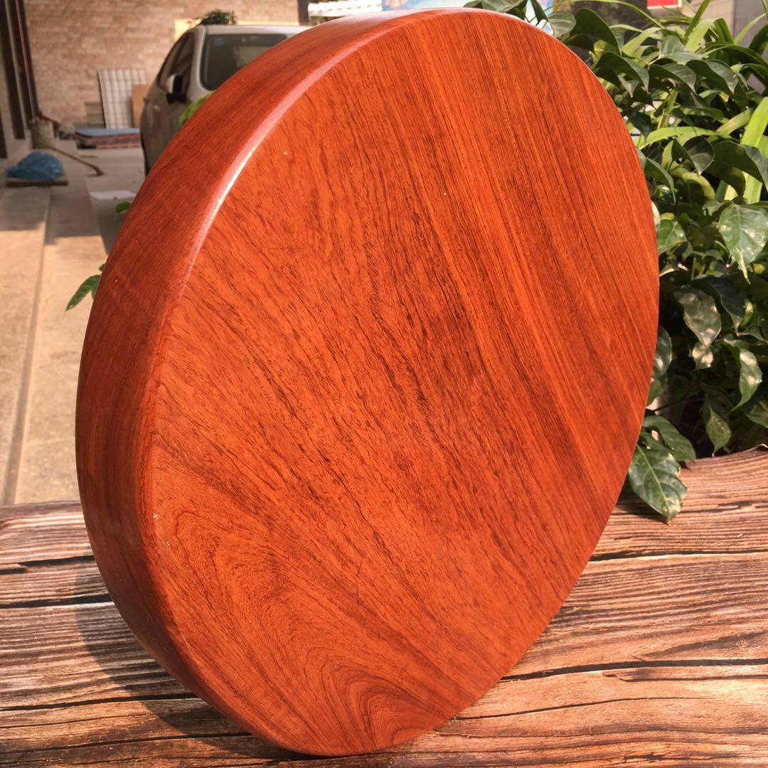 红木砧板缅甸花梨木菜板整体实木质家用砧板缅花整木圆形厨房菜墩