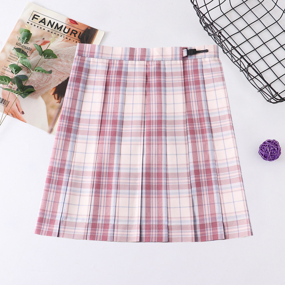 jk大粉格子制服正版套装全套夏季日系学院半身裙