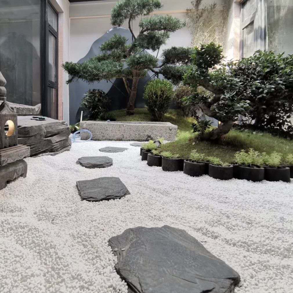 40斤白色石子石头大鹅卵石庭院铺路铺地白石头园林枯山水白石子