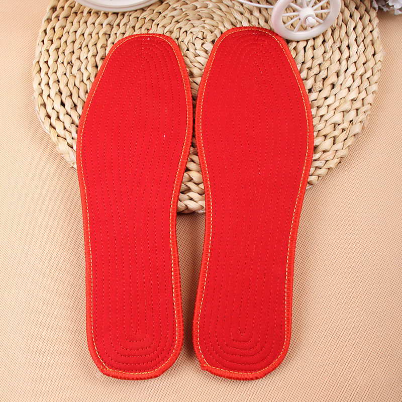 红鞋鞋垫男女本命年结婚用品喜庆庆大红色透气鞋垫